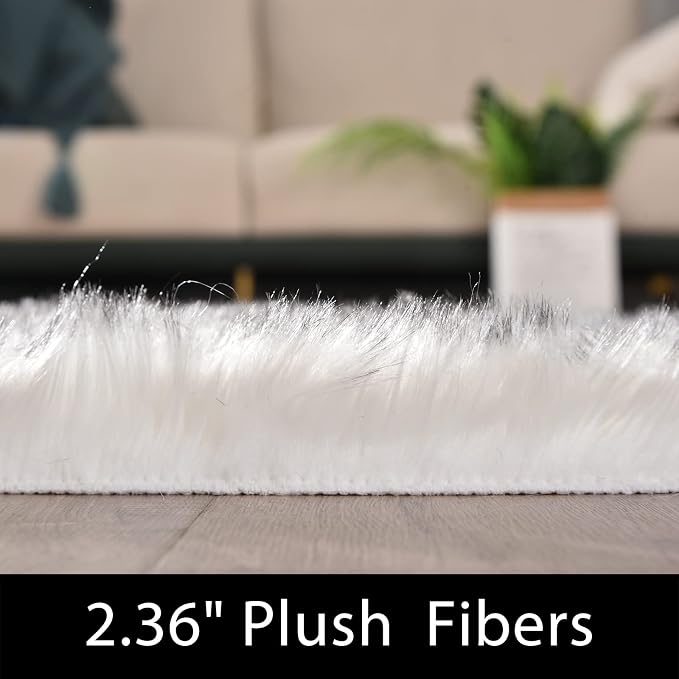 Latepis Round Area Rugs 6ft White - Image 2