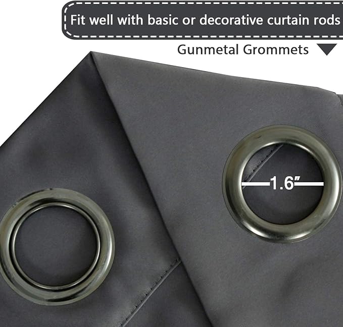 H.VERSAILTEX Blackout Patio Curtains 100 x 96 Inches - Image 3