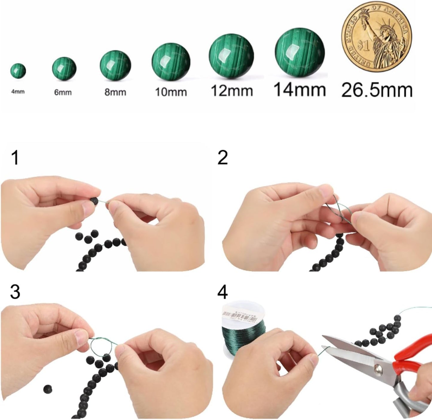 Gold Obsidian Stone Beads for Jewelry Making DIY Craft Gemstone Beads Kit (8mm, 45pcs) Cosmic Crystal Pebbles for Bracelets, Necklaces, Home Decor