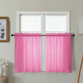 Gwine Short Kitchen Sheer Curtains 30 Inch Length by Gwine