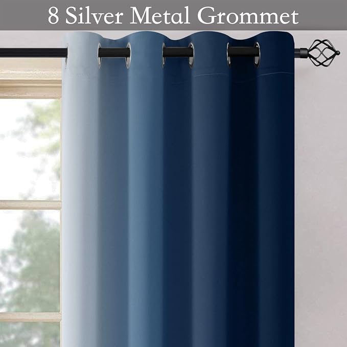 SimpleHome Ombre Room Darkening Curtains 36 inches Length - Image 4