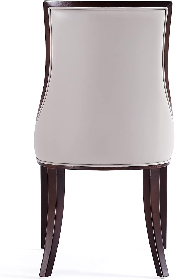 Manhattan Comfort Grand Faux Leather 8-Piece Dining Chairs in Light Grey