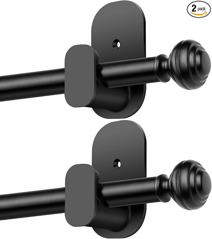 KAMANINA Curtain Rods 2 Pack No Drilling by KAMANINA