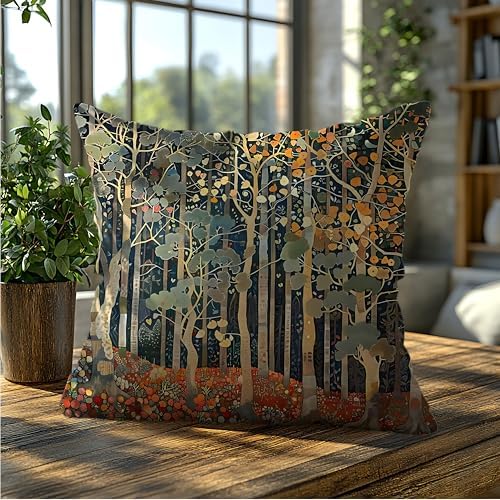 Rustic Autumn Forest Pillow Covers 20x20 Double-Sided, Fall Home Room Decor - Image 5