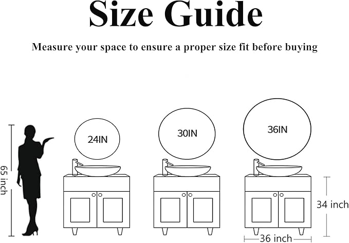 30 inch Gold Circle Wall Mirror, Brushed Gold Metal Framed Round Mirror for Bathroom Vanity, Bedroom Decor, Living Room, Entryway