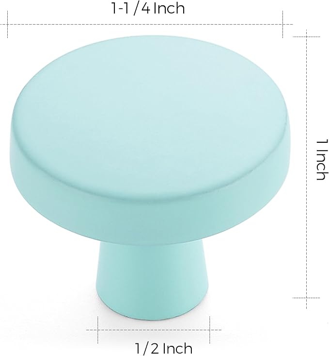 Ravinte 30 Pack Drawer Pulls 1-1/4 Inch Kitchen Cabinet Knobs Solid Round Dresser Drawer Knobs Green Dresser Knobs Drawer Knobs Simple Cabinet Hardware for Cupboard Drawer Pulls