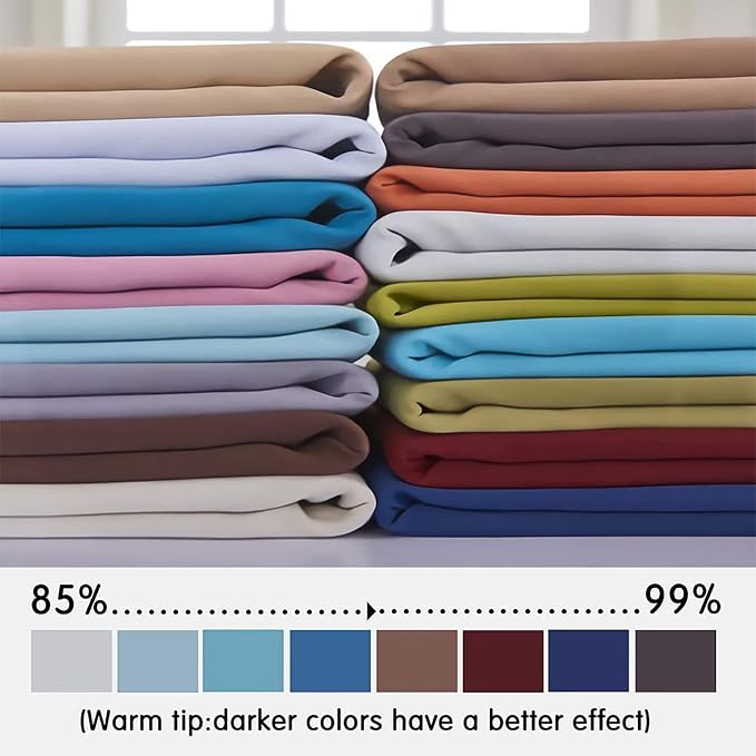 Yakamok Blackout Curtains Room Darkening Thermal Insulated Window Panels - Image 2