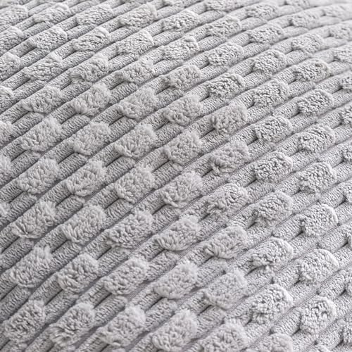 Set of 4 Neutral Decorative Throw Pillow Covers 12x20 Inch Corduroy Pillow - Image 5