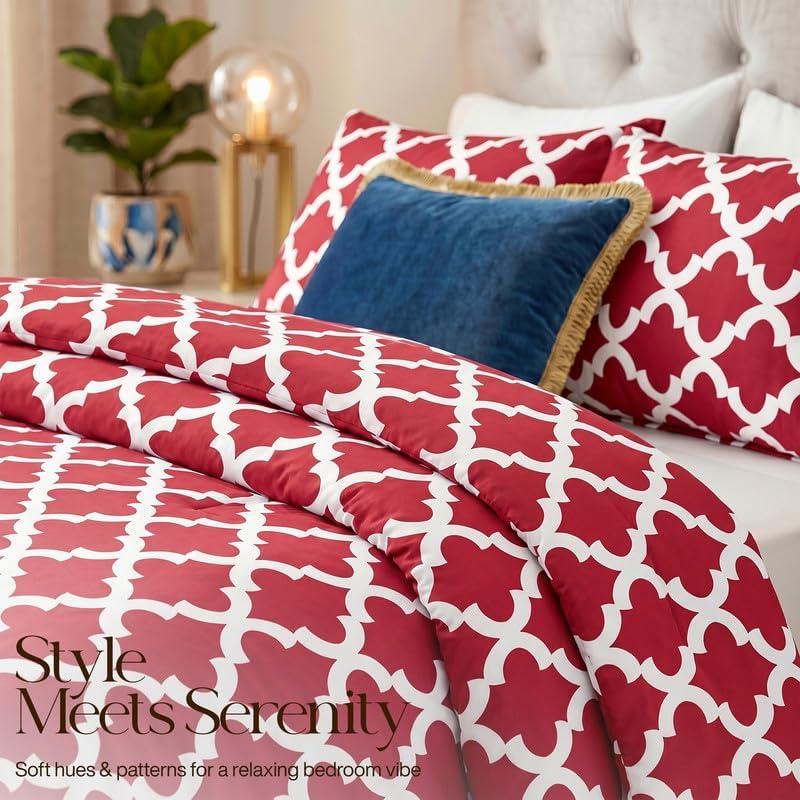 Utopia Bedding 3 Pc Queen Comforter Set, Printed Comforter - Image 6