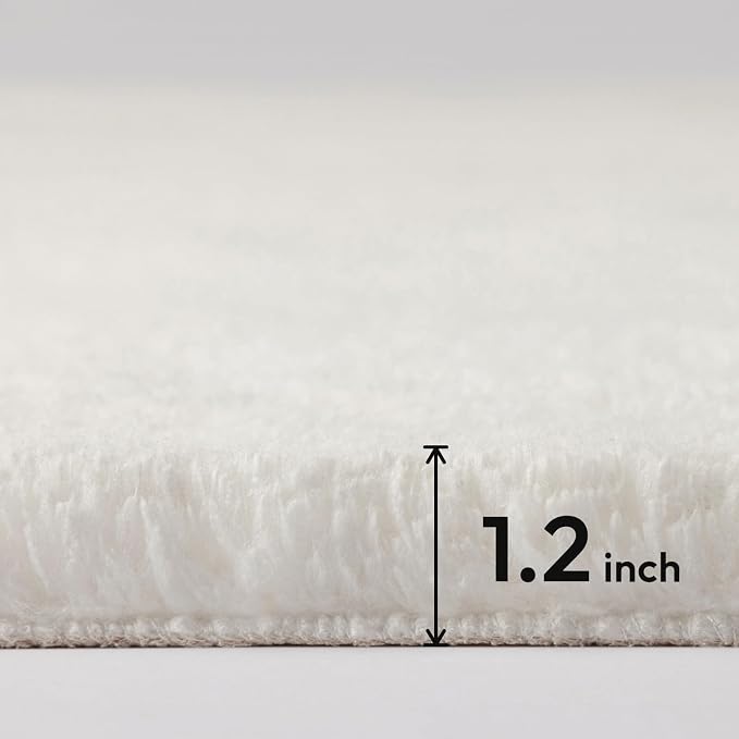 Ashler Faux Fur Rug, Ultra Soft Faux Rabbit Fur, 3 x 3 Feet Round, Machine - Image 2