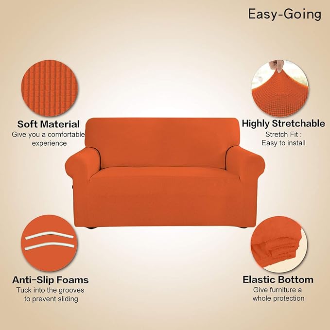 Easy-Going Stretch Sofa Slipcover 1-Piece Sofa Cover Furniture Protector Couch - Image 3