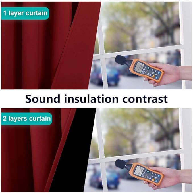 NICETOWN 100% Blackout Cold Blocking Curtain Panels, Thermal Insulated Curtains - Image 4