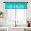 Valances for Windows 14 inch Length 2 Panels, Small Voile Sheer Curtains for by Home