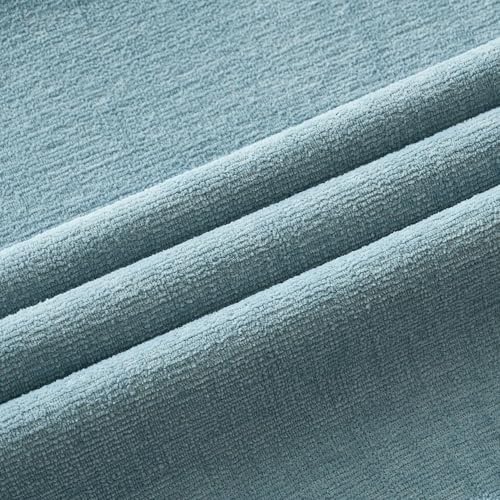 MIULEE Smoke Blue Chenille Couch Euro Throw Pillow Covers - Image 6
