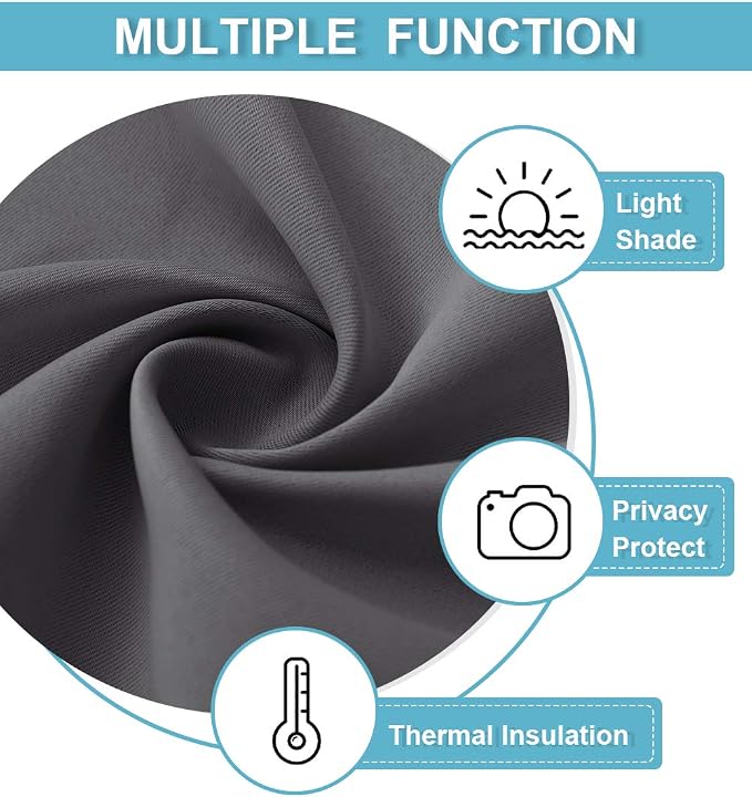 RYB HOME Short Blackout Curtains - Image 5