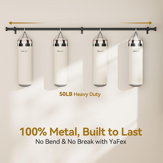 YaFex Curtain Rods 32-170 Inch, Heavy Duty 1 Inch Adjustable Curtain Rod - Image 4