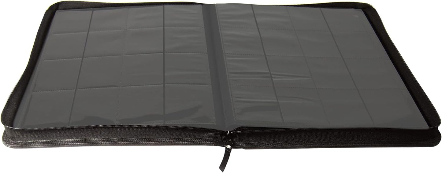 TopDeck 1000 Card Binder - TCG Portfolio - 16 Pocket Card Binder - Ringless Binder Compatible with Pokemon Cards, Yu-Gi-Oh, Magic the Gathering, and More - Side Load Sleeves - Cards Album (Black)