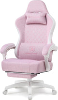 GTPLAYER Gaming Chair, Computer Office Chair with Pocket Spring Cushion, Linkage Armrests and Footrest, High Back Ergonomic Computer Chair with Lumbar Support Task Chair with Footrest