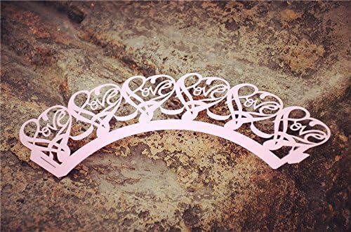 Joinwin Newly Design 48pcs Pink Laser Cut Cupcake Wrappers Wraps Wedding Supplies Accessories Laser Cut Cupcake Wrappers Christmas