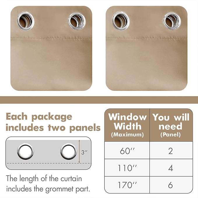 MIULEE Blackout Curtains for Bedroom Living Room Thermal Insulated Room - Image 6