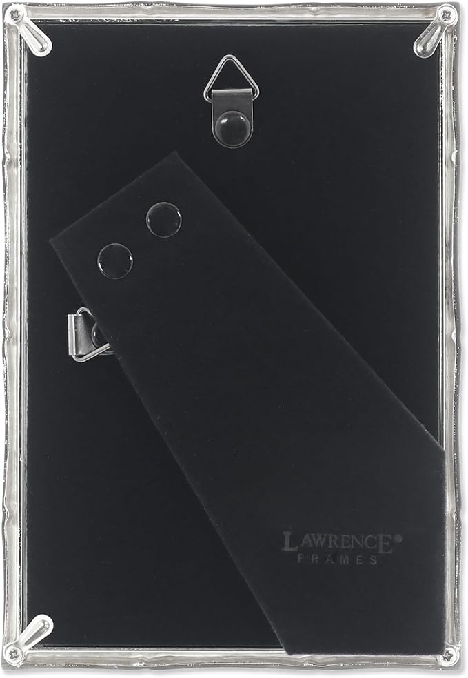 Lawrence 710146 Silver Metal Bamboo 4x6 Picture Frame