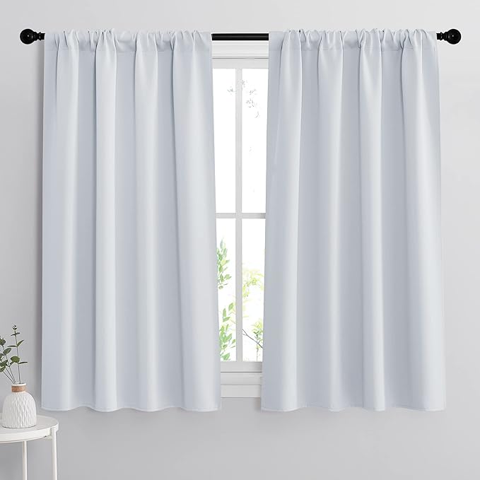 RYB HOME Curtains for Bedroom Living Room 63 inches Long, Thermal Insulated by RYBHOME