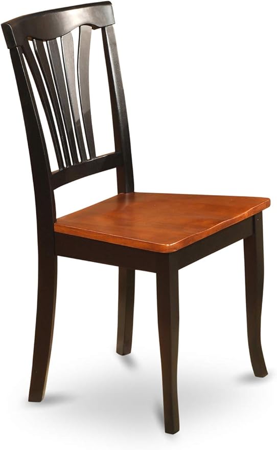 East West Furniture PLAV7-BCH-W 7 Piece Dining Room Furniture Set Consist of an Oval Kitchen Table with Butterfly Leaf and 6 Dining Chairs, 42x78 Inch, Black & Cherry