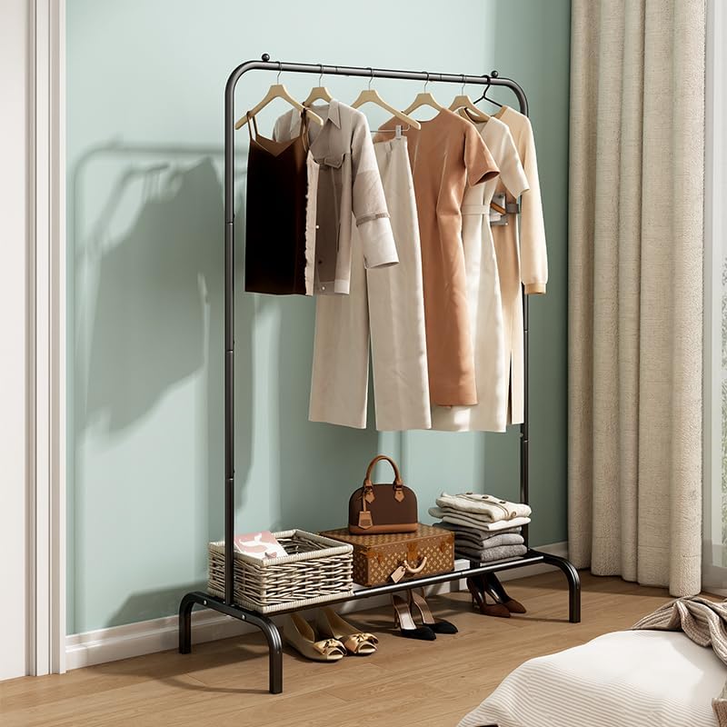 SUOERNUO Garment Racks with Bottom Shelf Clothing Rack - Image 4