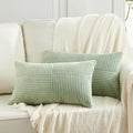 Fancy Homi 2 Packs Sage Green Lumbar Decorative Throw Pillow Covers 14x24 Inch by Fancy+Homi