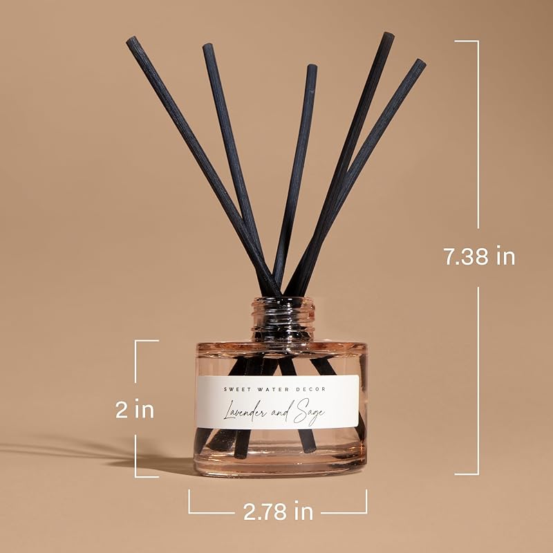Sweet Water Decor Hello Fall Reed Diffuser, Cozy Autumn Home Scent with Apple Cider & Spice, Long-Lasting Non-Toxic Oil for Bedroom, Bathroom & Office, Fall Gift Set for Women, Lasts 4+ Months