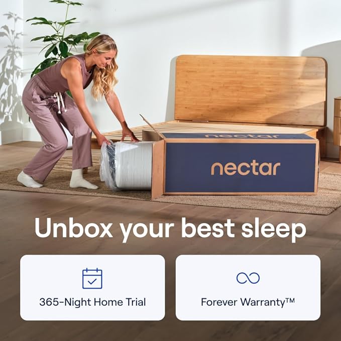 Nectar Premier 13” Queen Mattress - Medium Firm - Contouring Memory Foam - Cooling Upgrade - 2” Pressure Relief Layer - Mattress in a Box - 365-Night Trial & Forever Warranty