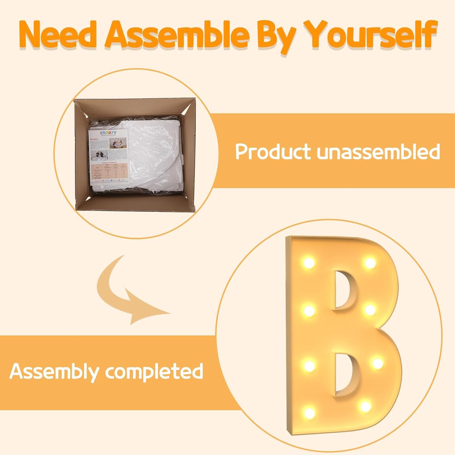 Marquee Letters 3 Feet Tall Large Light Up Letters B Baby Shower Decorations Birthday Engagement Party Decor Yellow Light Birthday Decorations Balloon Arch Kit Foam Sign B