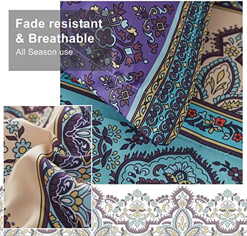 Cottolester Boho Comforter Set Full Size 8 Piece Striped Bed in a Bag - Image 3