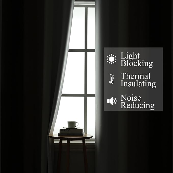 Estelar Textiler Brown and Greyish White Ombre Blackout Curtains - Image 3