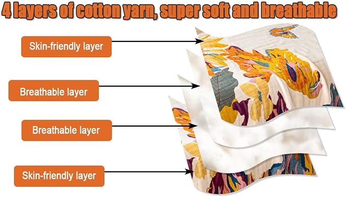 MSGKV Boho Throw Blanket 60''x80'', 100% Cotton Blanket - Image 6
