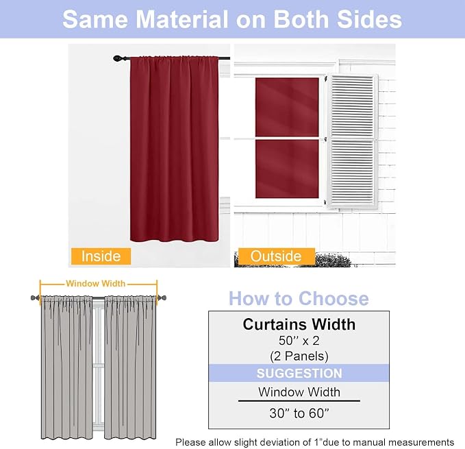 Simplebrand Ava Red Blackout Curtains - Image 8