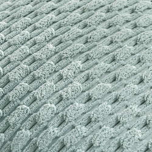 Set of 4 Aqua Decorative Throw Pillow Covers 12x20 Inch Corduroy Pillow Covers - Image 6