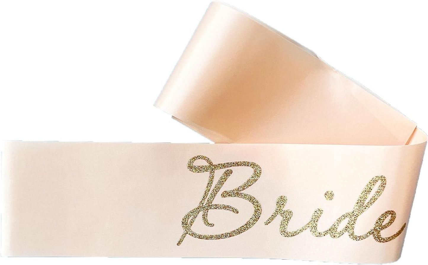 Rose Gold Bride to Be Sash for Bridal Shower Bachelorette Party Wedding Hen Party Decorations Engagement Gifts Favors Miss to Mrs Sash with Glitter Letter Gold