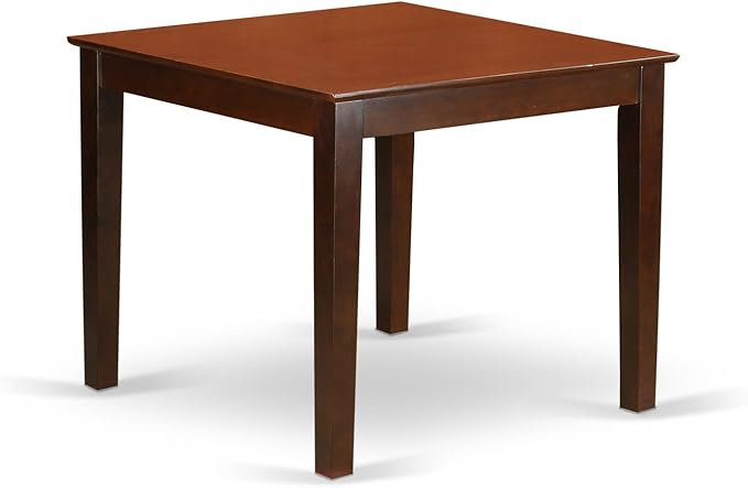 East West Furniture OXSI3-MAH-35 3 Piece Dining Room Furniture Set Contains a Square Dining Table and 2 Doeskin Linen Fabric Upholstered Chairs, 36x36 Inch, Mahogany