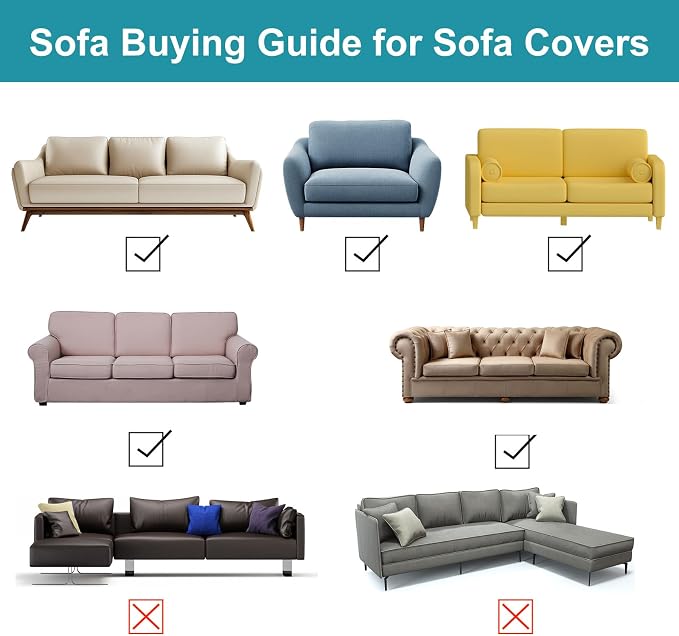 U-NICE HOME Stretch Couch Cover Sofa Cover Washable Sofa Slipcover Furniture - Image 6