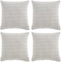 Fancy Homi 4 Packs Pure White Decorative Throw Pillow Covers 18x18 Inch by Fancy+Homi