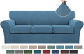 Turquoize 4 Piece Sofa Covers For 3 Cushion Couch Sofa Slipcover Soft Couch by Turquoize