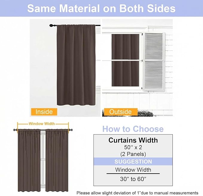 Simplebrand Chocolate Blackout Curtains - Image 9