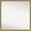 Amanti Art Grey Bathroom Mirror for Over Sink, 28x28 Florence Grey Square Vanity Mirror, Large Casual Frame, Hangs Horizonally and Vertically, Bathroom Wall Decor, Non-Beveled Edge from WI, USA