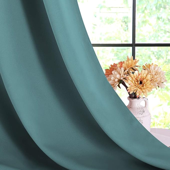 NICETOWN Window Curtain Panels, Thermal Insulated Solid Grommet Blackout - Image 6
