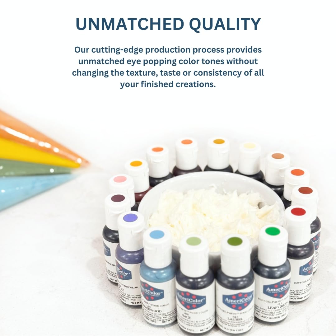 AmeriColor, Blush, 0.75 Ounce Bottle, Soft Gel Paste Food Color