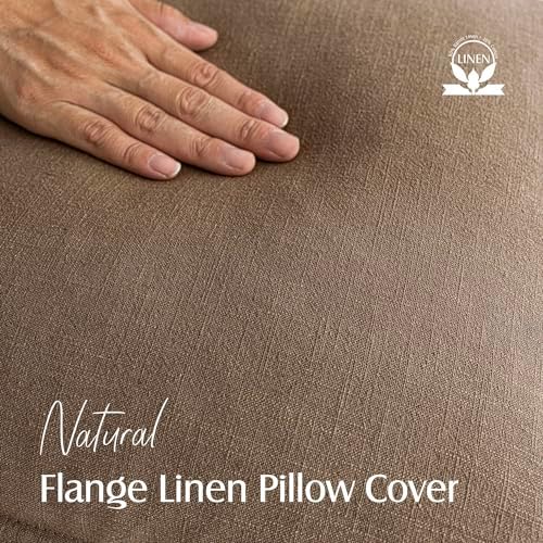 Foindtower Linen Solid Decorative Throw Pillow Covers 20x20 Cocoa Brown - Image 2
