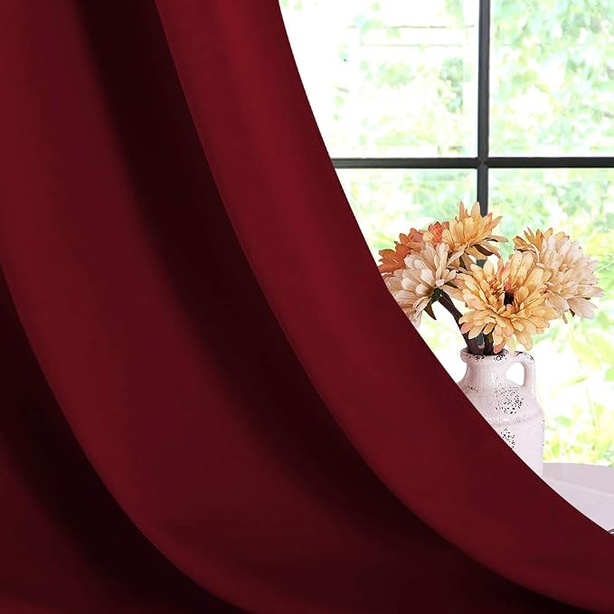 NICETOWN Christmas Window Curtains Blackout Drapes, Thermal Insulated Solid - Image 2