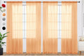 SpaceDresser Beige Sheer Curtains 4 Panels Rod Pocket Semi-Sheer Curtain 90 by SpaceDresser