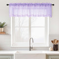 Valances for Windows 14 inch Length 2 Panels, Small Voile Sheer Curtains for by Home